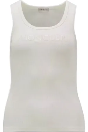Moncler Koszulki, Kobieta, Biały, S, Top bez rękawów