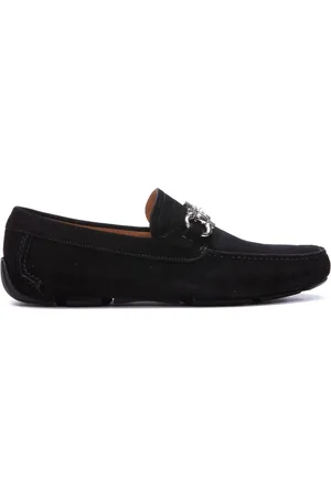 Salvatore Ferragamo Buty, Mężczyzna, Czarny, 39 EU, Zamsz, Gancini Mokasyny