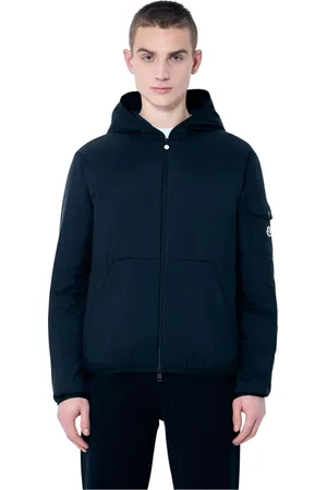 Moncler Kurtki, Mężczyzna, Czarny, L, Kurtka puchowa z kapturem Longue Saison Style
