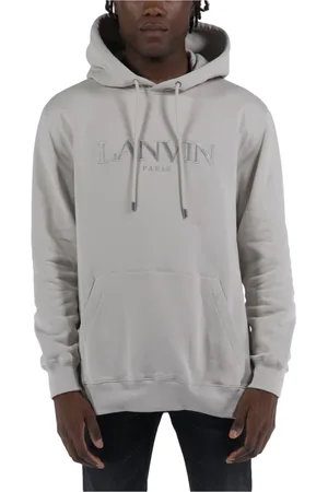 Lanvin Bluzy, Mężczyzna, Szary, XL, Bawełna, Bluza z kapturem