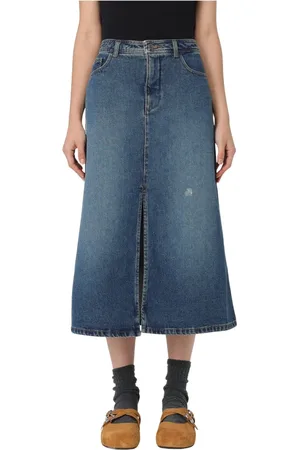 A.P.C. Spódnice, Kobieta, Niebieski, XS, Bawełna, Georgia Mini Skirt