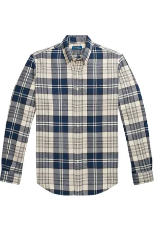 Ralph Lauren Koszule, Mężczyzna, Wielobarwność, XL, Bawełna, Szczotkowana Koszula Flanelowa w Szkocką Kratę