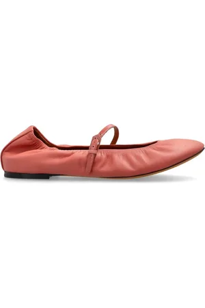Lanvin Buty, Kobieta, Czerwony, 38 EU, Skóra, Baletki z paskiem i sprzączką