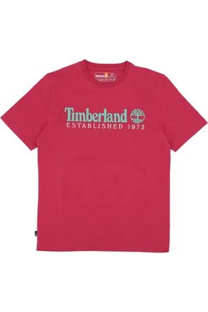 Timberland Koszulki, Kobieta, Czerwony, M, Bawełna, Koszulka Vintage Est 1973