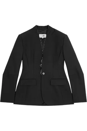 Maison Margiela Kurtki, Kobieta, Czarny, XS, Jednorzędowa kurtka casualowa