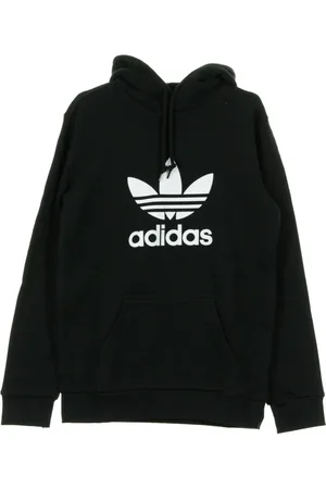 adidas Bluzy, Mężczyzna, Czarny, L, Bawełna, Bluza z kapturem Trefoil