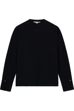 Stella McCartney Swetry, Kobieta, Czarny, M, Wełna, Kultowy sweter z dzianiny Merino