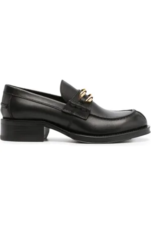 Lanvin Buty, Kobieta, Czarny, 40 EU, Skóra, Czarne skórzane mokasyny z ozdobną klamrą
