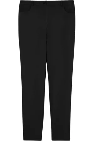 Persona by Marina Rinaldi Spodnie, Kobieta, Czarny, XL, Eleganckie Spodnie Slim Fit z Wiskozy