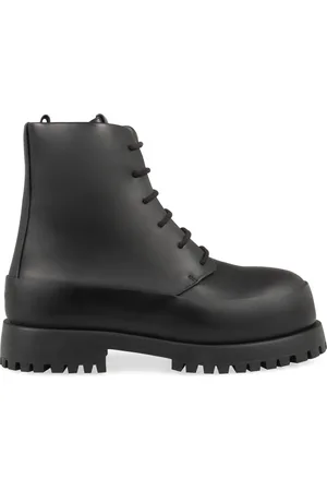 Salvatore Ferragamo Buty, Mężczyzna, Czarny, 40 EU, Skóra, Botki z okrągłym noskiem i podeszwą typu tank