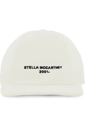 Stella McCartney Akcesoria, Kobieta, Biały, 57 CM, Bawełna, Bejsbolówka z Logo