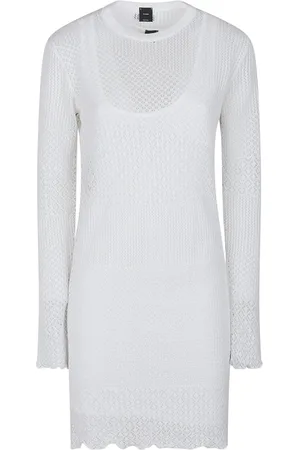Pinko Sukienki, Kobieta, Biały, S, Elegancka Sukienka Lhotse