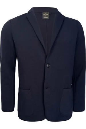 Gran Sasso Kurtki, Mężczyzna, Niebieski, M, Granatowy Sweter Marynarka Athleisure