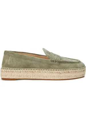 Ralph Lauren Buty, Kobieta, Zielony, 40 EU, Zamsz, Espadryle mokasyny kobieta zielone
