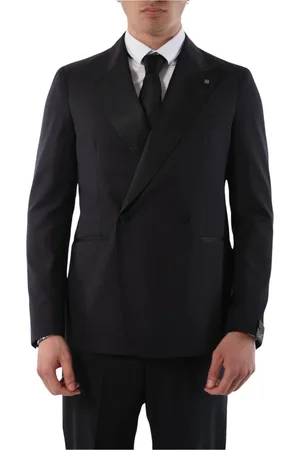 TAGLIATORE Kurtki, Mężczyzna, Czarny, XL, Wełna, Smoking Jacket