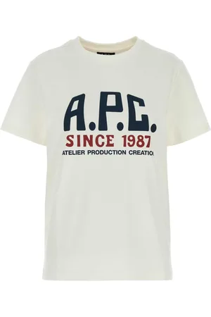 A.P.C. Koszulki, Mężczyzna, Biały, XL, Bawełna, T-shirt z nadrukiem logo