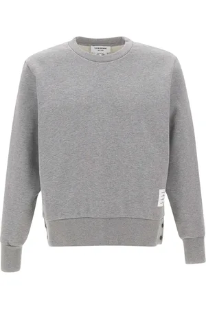 Thom Browne Swetry, Mężczyzna, Szary, M, Bawełna, Szara bawełniana bluza dresowa