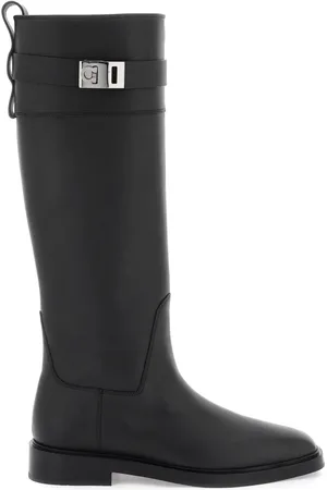 Salvatore Ferragamo Buty, Kobieta, Czarny, 40 EU, Skóra, Botki ze sprzączką Gancini