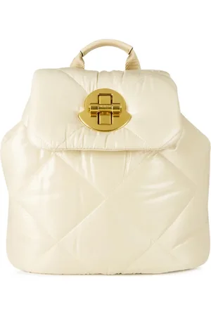 Moncler Torebki, Kobieta, Beżowy, ONE SIZE, Plecak z klapą i logo