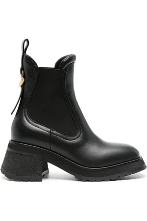Moncler Buty, Kobieta, Czarny, 36 1/2 EU, Skóra, Gigi Chelsea Ankle Botki
