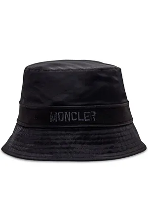 Moncler Akcesoria, unisex, Czarny, M, Czapka Bucket z Haftowanym Logo