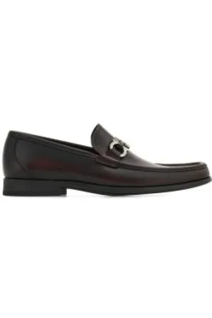 Salvatore Ferragamo Buty, Mężczyzna, brązowy, 43 EU, Skóra, Mokasynyy z plakietką Gancini