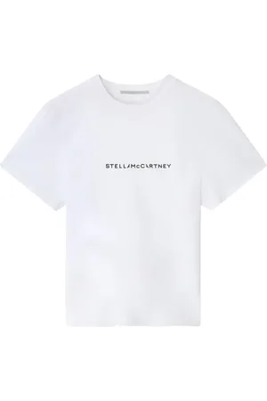 Stella McCartney Koszulki, Kobieta, Biały, M, Bawełna, Bawełniany T-shirt Jersey
