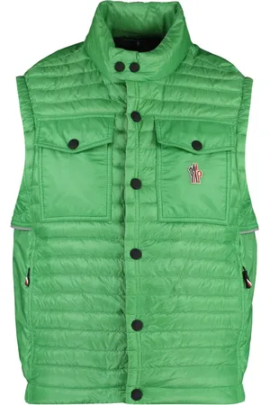 Moncler Kurtki, Mężczyzna, Zielony, M, Nylon, Stylowa Kamizelka Puffer