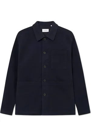 Les Deux Kurtki, Mężczyzna, Niebieski, L, Bawełna, Peach Overshirt