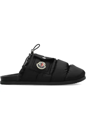 Moncler Buty, Kobieta, Czarny, 40 EU, Skóra, Mon Pocket Padded Leather Mules