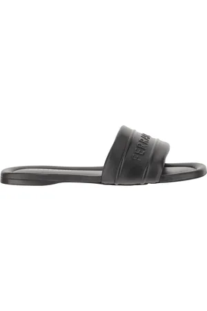 Salvatore Ferragamo Buty, Kobieta, Czarny, 38 EU, Skóra, Stylowe Letnie Sandały