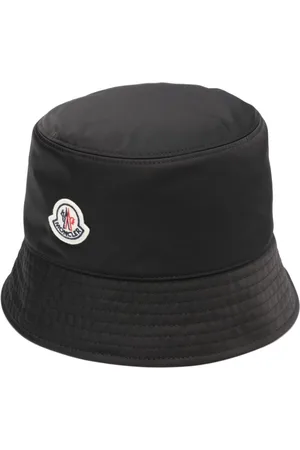 Moncler Akcesoria, Kobieta, Czarny, L, Kapelusz z Okrągłą Koroną i Rondem