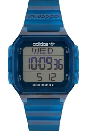 adidas Akcesoria, Mężczyzna, Niebieski, ONE SIZE, Zegarek Digital One GMT