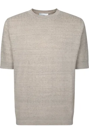 LARDINI Koszulki, Mężczyzna, Beżowy, S, Bawełna, Beżowy T-Shirt