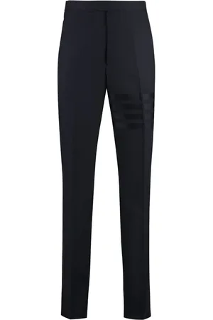 Thom Browne Spodnie, Kobieta, Niebieski, M, Wełna, Wełniane Spodnie Garniturowe