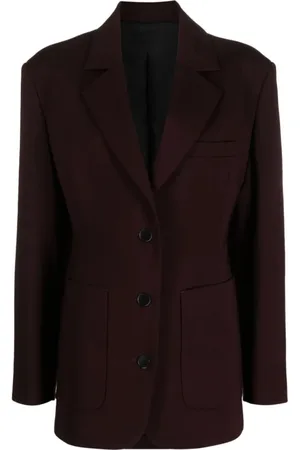 Lanvin Kurtki, Kobieta, brązowy, S, Wełna, Żakiet Jednorzędowy z Podkreśloną Talia