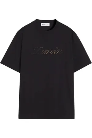 Lanvin Koszulki, Mężczyzna, Czarny, L, Bawełna, T-Shirty i Polo