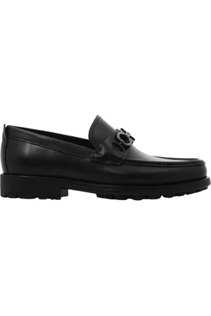Salvatore Ferragamo Buty, Mężczyzna, Czarny, 39 1/2 EU, Skóra, Mokasynyy