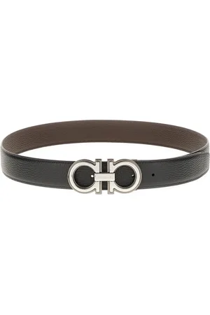 Salvatore Ferragamo Akcesoria, Mężczyzna, Czarny, 95 CM, Skóra, Pasek ze skóry cielęcej