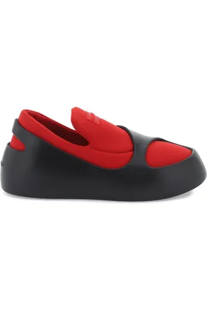 Salvatore Ferragamo Buty, Mężczyzna, Czerwony, 38 EU, Wsuwane buty z efektem wycięcia