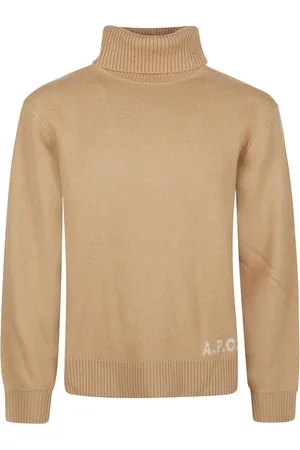 A.P.C. Swetry, Mężczyzna, brązowy, M, Len, Walter Turtleneck