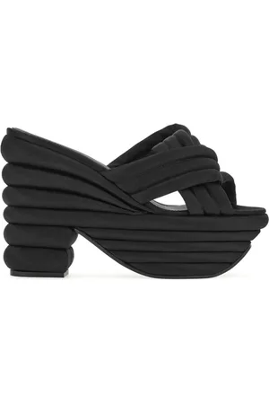 Salvatore Ferragamo Buty, Kobieta, Czarny, 38 EU, Skóra, Sandały na platformie z wyściółką
