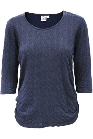 2-Biz Koszulki, Kobieta, Niebieski, L, Veryice Long Sleeve Top