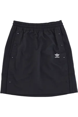 adidas Spódnice, Kobieta, Czarny, L, Poliester, Spódnica z zatrzaskami i elastyczną talią