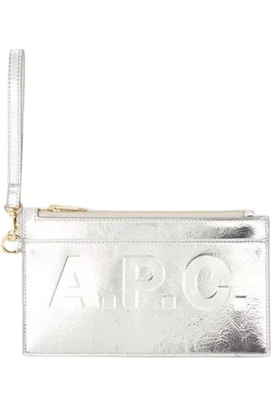 A.P.C. Torebki, Kobieta, Szary, ONE SIZE, Bawełna, Market Clutch