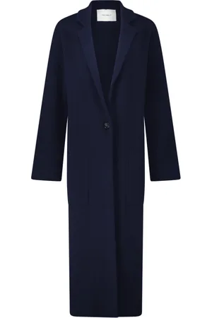 Lisa Yang Płaszcze, Kobieta, Niebieski, M, Kaszmir, Płaszcz Cashmere Amie