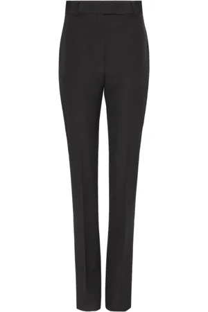 Salvatore Ferragamo Spodnie, Kobieta, Czarny, S, Wełna, Czarne wełniane spodnie tailored