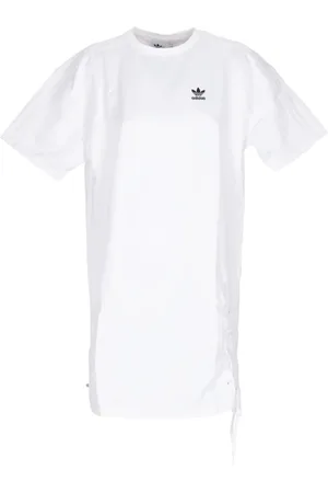 adidas Sukienki, Kobieta, Biały, L, Poliester, Sukienka T-shirtowa Always Original Laced