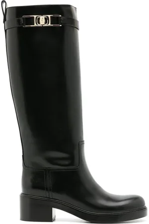 Salvatore Ferragamo Buty, Kobieta, Czarny, 36 EU, Skóra, Rosalie High Botki