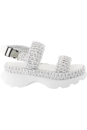 Moncler Buty, Kobieta, Szary, 38 EU, Poliester, Tkane Sandały Belay